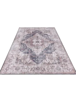 Webteppich "Sylla" in Grau/ Braun