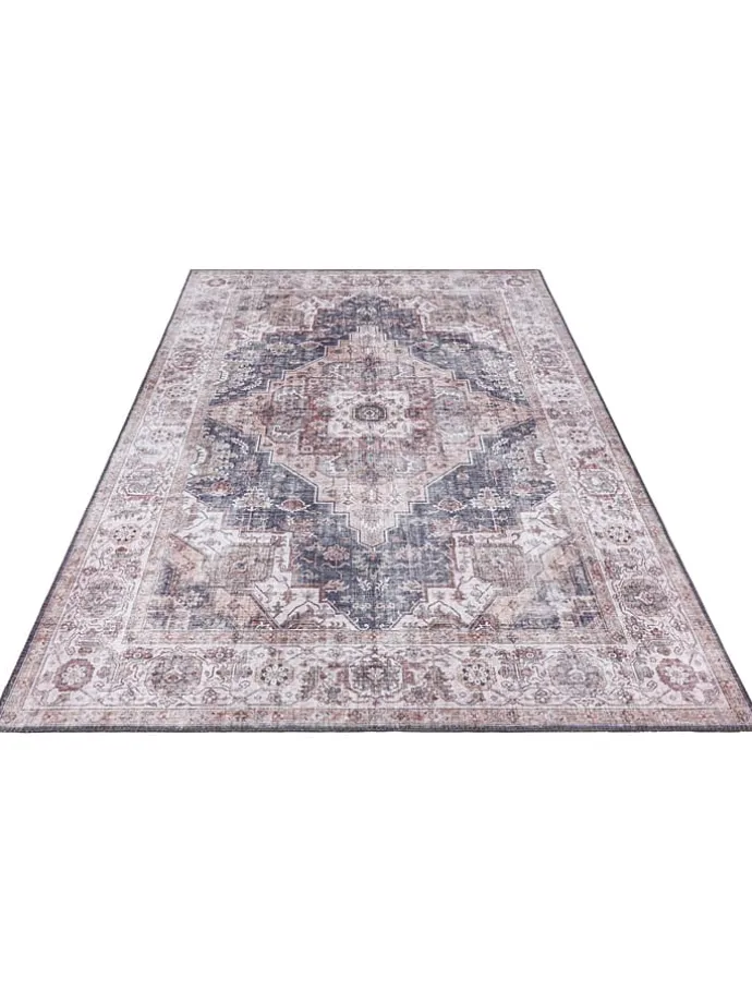 Webteppich "Sylla" in Grau/ Braun