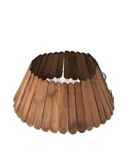 Weihnachtsbaumrock aus Holz Abdeckung für Baumständer D: 57cm in braun