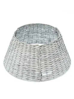 Weihnachtsbaumrock aus Weide Abdeckung für Baumständer D: 57cm in grau