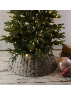 Weihnachtsbaumrock aus Weide Abdeckung für Baumständer D: 70cm in grau
