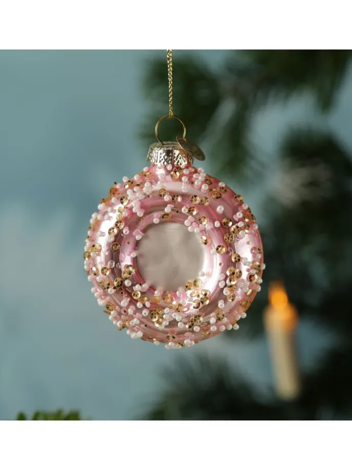 Weihnachtsbaumschmuck Donut Erdbeere Schokolade in bunt