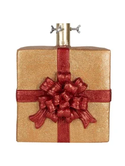 Weihnachtsbaumständer in Gold/ Rot - (B)26 x (H)32 x (T)25 cm