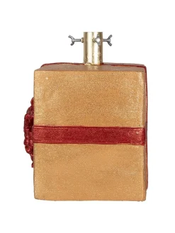 Weihnachtsbaumständer in Gold/ Rot - (B)26 x (H)32 x (T)25 cm