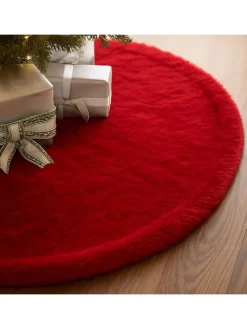 Weihnachtsbaum-Teppich in Rot