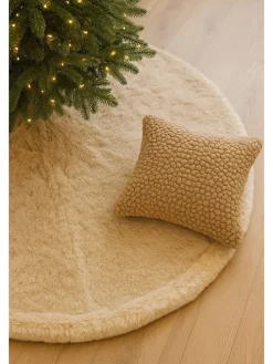 Weihnachtsbaum-Teppich in Beige