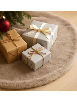 Weihnachtsbaum-Teppich in Beige