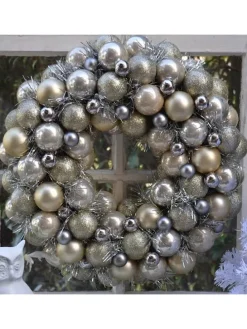 Weihnachtskranz in Gold/ Silber