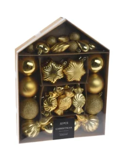 Weihnachtskugeln in gold