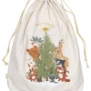 Weihnachtssack "Woodland Story" in Weiß