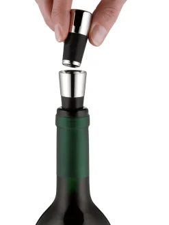 Weinausgießer in Silber/ Schwarz - (L)4 cm