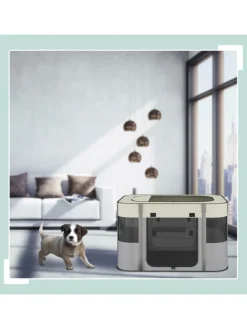 Welpenauslauf in Mehrfarbig - (B)90 x (H)60 x (T)68 cm