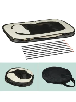 Welpenauslauf in Mehrfarbig - (B)90 x (H)60 x (T)68 cm