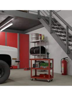 Werkstattwagen in Rot - (B)78 x (H)76 x (T)35 cm