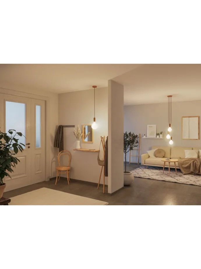 White Lampion Filament 230V LED Globe F