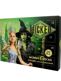 Wicked Socken Adventskalender mit 12 Paar kurz und lang in Mehrfarbig
