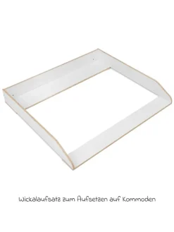 Wickelaufsatz für IKEA Hemnes Kommoden - in weiss