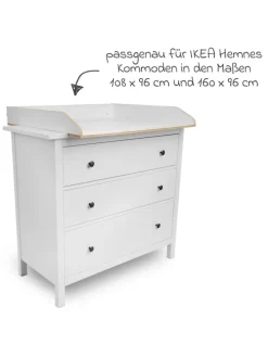 Wickelaufsatz für IKEA Hemnes Kommoden - in weiss