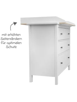 Wickelaufsatz für IKEA Hemnes Kommoden - in weiss