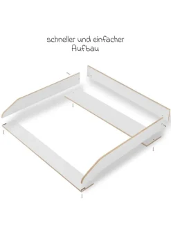 Wickelaufsatz für IKEA Hemnes Kommoden - in weiss