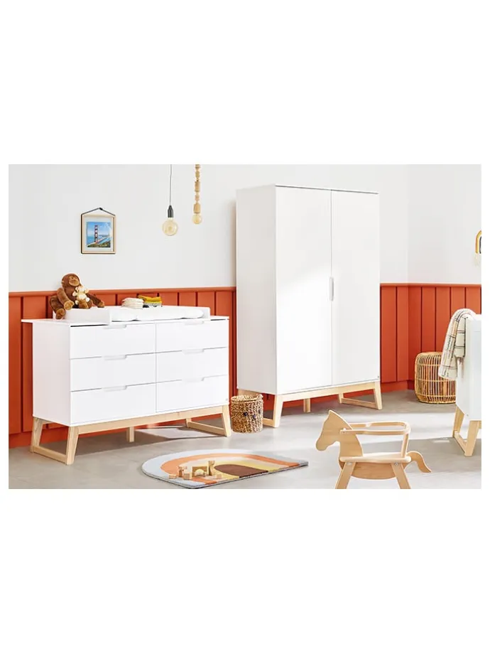 Wickelkommode "Bridge" in Weiß - (B)146 x (H)101 x (T)77 cm