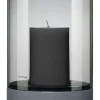 Windlicht ''Calma'' in Grau - (H)22 x Ø 15 cm
