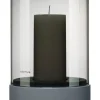 Windlicht ''Calma'' in Grau - (H)19 x Ø 12 cm