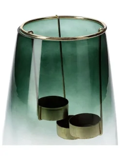 Windlicht ''Galia'' in Grün - (H)20 x Ø 15 cm