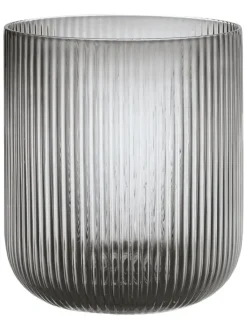 Windlicht ''Ven'' in Grau - (H)20 x Ø 17 cm