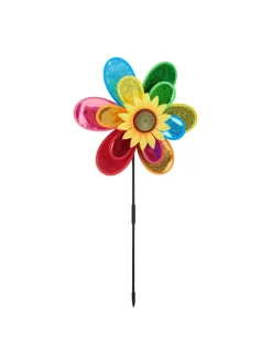 Windrad Blume in Bunt - (B)37,5x (H)74,5 x (T)14 cm