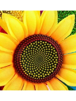 Windrad Blume in Bunt - (B)37,5x (H)74,5 x (T)14 cm