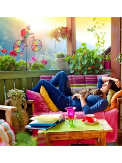 Windrad Marienkäfer in Bunt