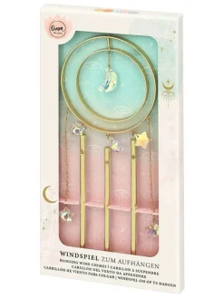 Windspiel "Omm for you" in Gold/ Bunt
