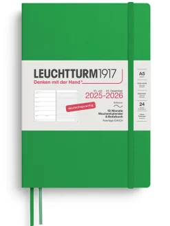 Wochenkalender & Notizbuch in Grün - A5, DE