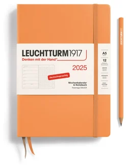 Wochenkalender & Notizbuch in Apricot - A5