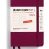 Wochenkalender & Notizbuch in Bordeaux - A6