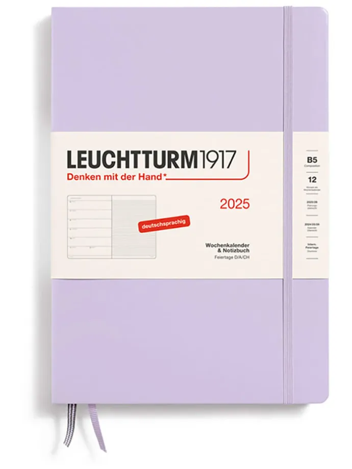 Wochenkalender & Notizbuch in Lila - B5