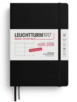 Wochenkalender in Schwarz - A5, DE