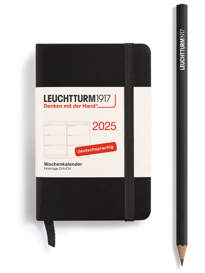 Wochenplaner in Schwarz - A7