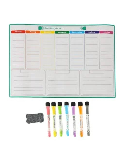 Wochenplaner in Weiß/ Bunt - (B)43 x (H)30 cm