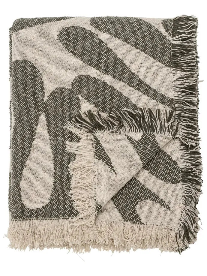 Wohndecke ''Alk'' in Beige/ Grün - (L)160 x (B)130 cm