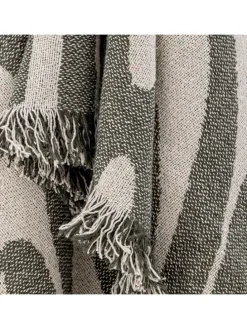 Wohndecke ''Alk'' in Beige/ Grün - (L)160 x (B)130 cm