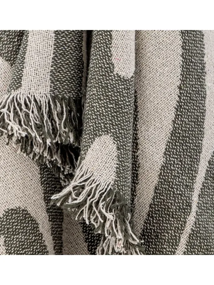 Wohndecke ''Alk'' in Beige/ Grün - (L)160 x (B)130 cm