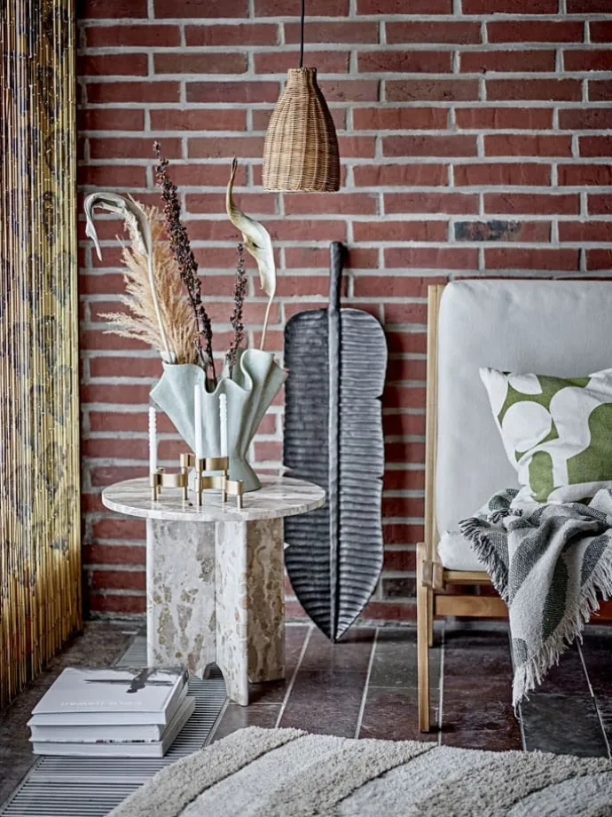 Wohndecke ''Alk'' in Beige/ Grün - (L)160 x (B)130 cm