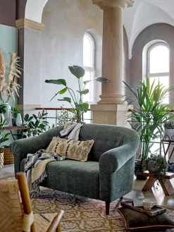 Wohndecke ''Annli'' in Grau/ Dunkelblau - (L)160 x (B)130 cm