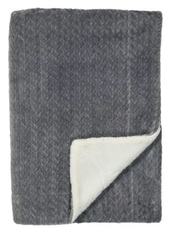 Wohndecke "Elsa" in Dunkelgrau