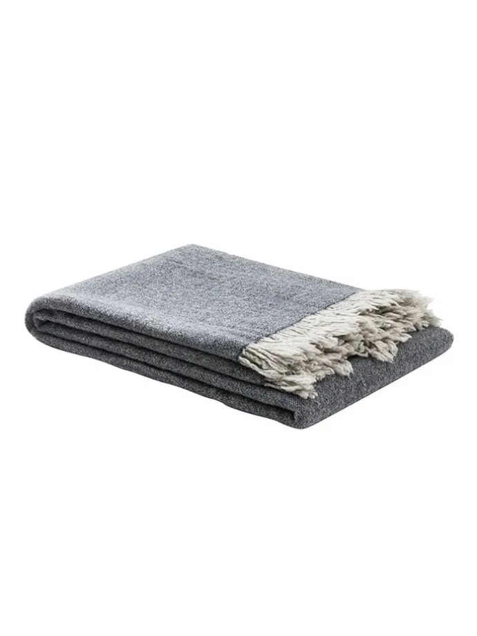 Wohndecke in Grau/ Anthrazit - (L)180 x (B)130 cm