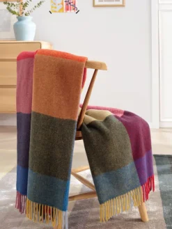 Wohndecke Kaschmirplaid in bright square