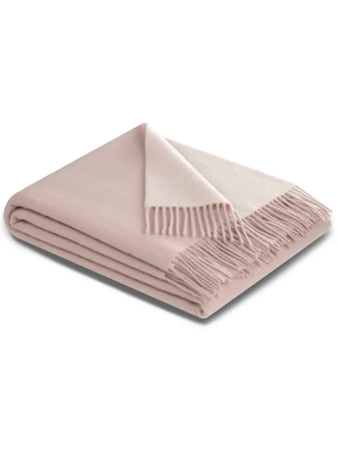 Wohndecke Kaschmirplaid in rose-ecru