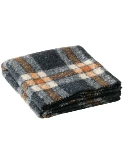 Wohndecke ''Rombo'' in Grau/ Hellbraun - (L)152 x (B)130 cm